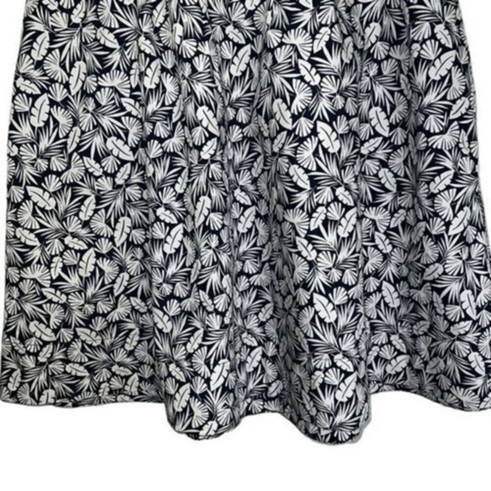 BODEN Navy/White Hawaiian Leaf Foliage Mini Skirt Cotton NWT Size 10 - Picture 4 of 7